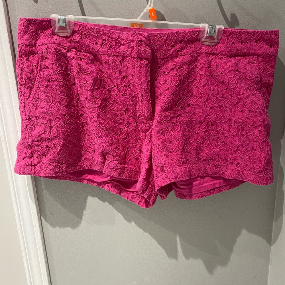 🔴 Jessica Simpson Women's Pink Lace High Waist Shorts